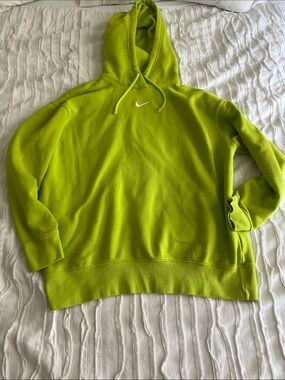 Nike Women's Bright Lime Green Hoodie Sweatshirt